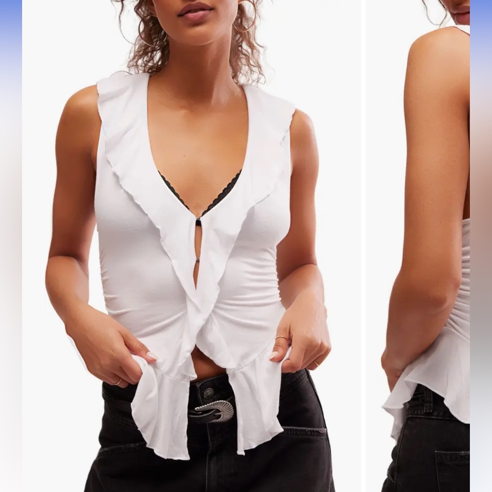 Free people ruffle me away top